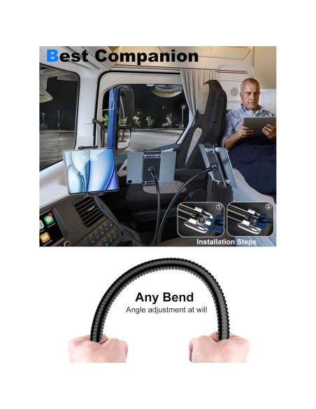 Soporte para Tableta Kolasels para Coche 50 cm Brazo Flexible