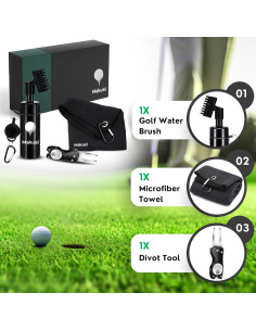 Kit de Golf Makuei con Toalla y Herramienta de Divot 2
