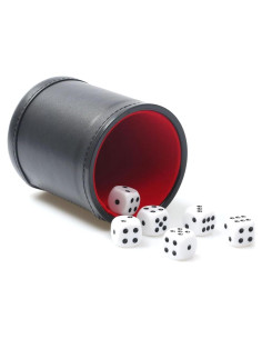 Juego de Taza de Dados RERIVER con 6 Dados y Forro de Fieltro