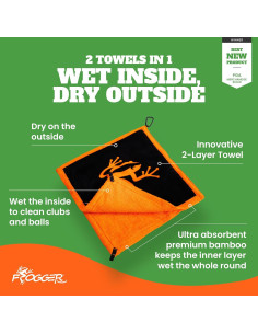 Toalla de Golf Frogger Amphibian 35,56 cm Ultra Absorbente 2