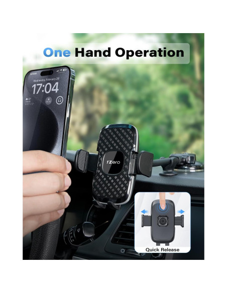 Soporte para Teléfono de Coche 1Zero Cuello de Ganso 20 cm