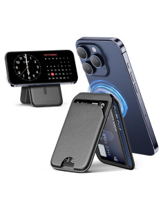 Billetera Magnética Mag-Safe para iPhone 16/15/14/13/12 Negra