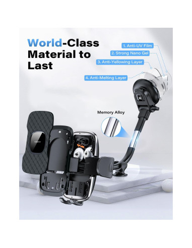 Soporte para Teléfono de Coche 1Zero Cuello de Ganso 20 cm