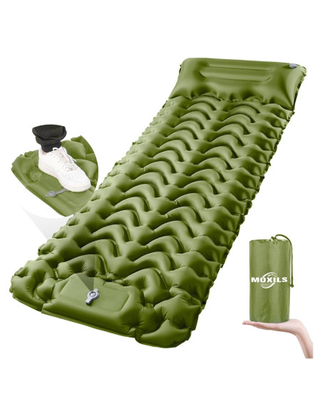 Colchoneta Inflable MOXILS DM-SLP02 Verde 190.5x63.5cm