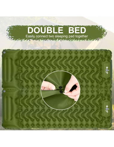 Colchoneta Inflable MOXILS DM-SLP02 Verde 190.5x63.5cm