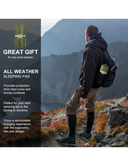 Colchoneta Inflable MOXILS DM-SLP02 Verde 190.5x63.5cm