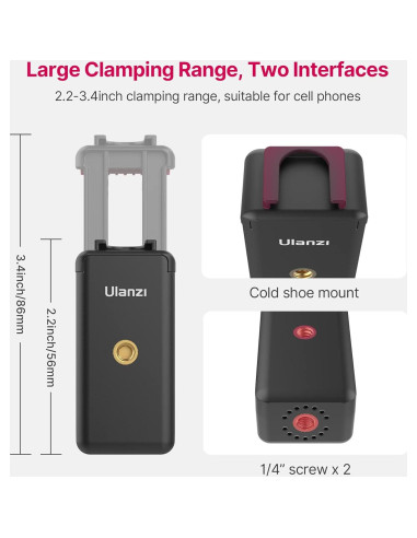 ULANZI M12 Trípode y Palo de Selfie Extensible 18-31.5cm