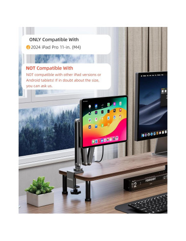 Soporte Carga Inalámbrica Magnético KU XIU para iPad Pro 11" M4