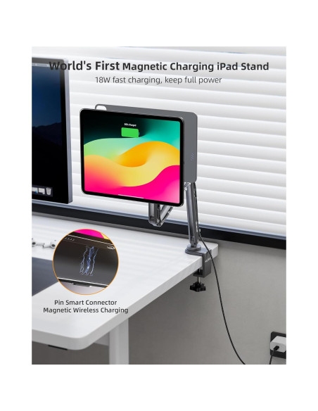 Soporte Carga Inalámbrica Magnético KU XIU para iPad Pro 11" M4