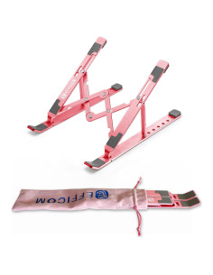 Soporte para Laptop EFFICOM Plegable Ergonómico Aluminio Rosa