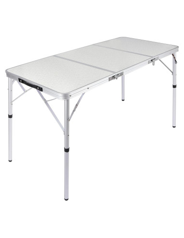 Mesa de Camping Plegable REDCAMP 2ft Ajustable Blanca
