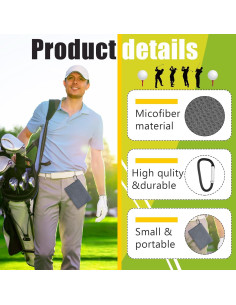 Toallas de Golf Cindeer 6 Pcs Microfibra 40x60 cm Multicolor 2