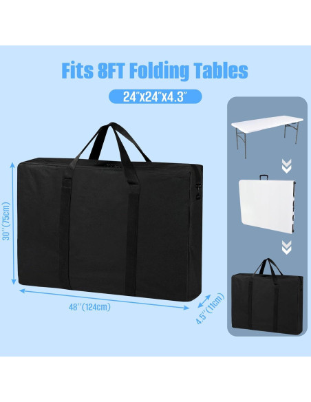 Bolsa de Almacenamiento SIRUITON para Mesa Plegable 8FT