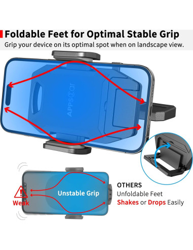 Soporte para Teléfono APPS2Car CD Negro 360 Ajustable