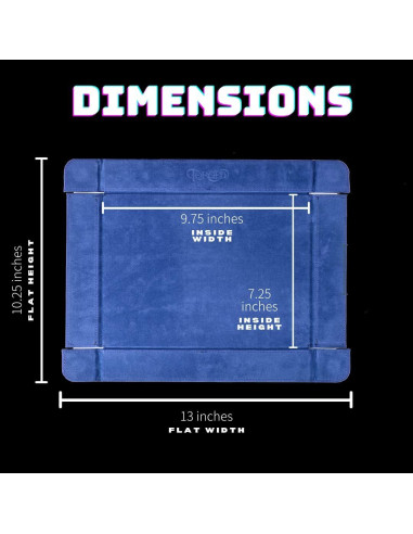 Bandeja de Dados Plegable Forged Dice Co. 24.13x18.42cm Azul