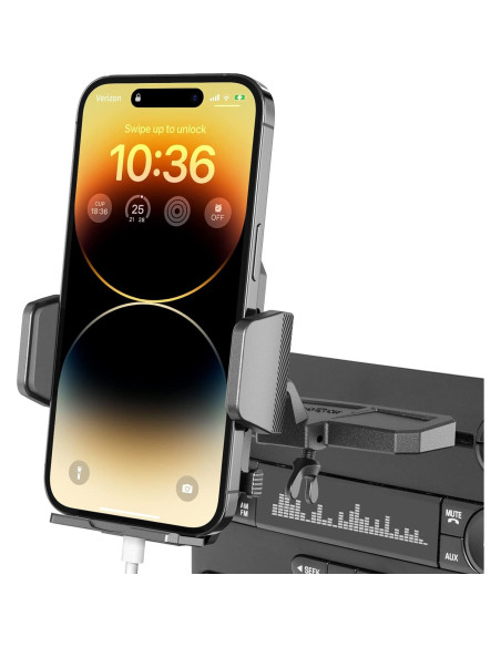 Soporte para Teléfono APPS2Car CD Negro 360 Ajustable