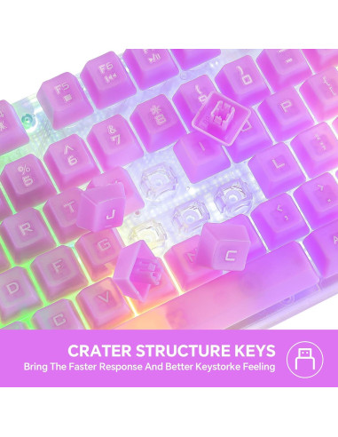 CHONCHOW Combo Teclado y Ratón Gaming RGB USB Claro