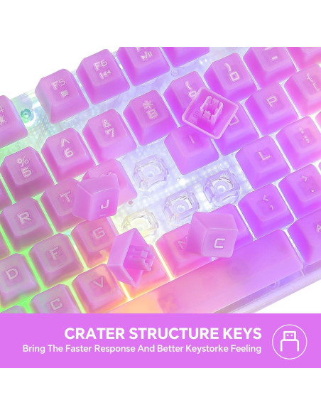 CHONCHOW Combo Teclado y Ratón Gaming RGB USB Claro