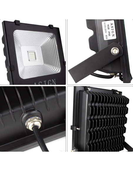 Luz LED Inundación ASIGN 50W RGB con Control Remoto Luz LED Inundación ASIGN 50W RGB con Control Remoto