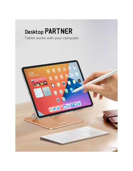 Soporte Ajustable para Tablet Aoviho T2 Aluminio Dorado
