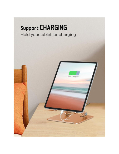 Soporte Ajustable para Tablet Aoviho T2 Aluminio Dorado