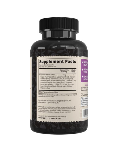 Defensa Fibro Crystal Star 60 Cápsulas - Salud de Senos y Útero