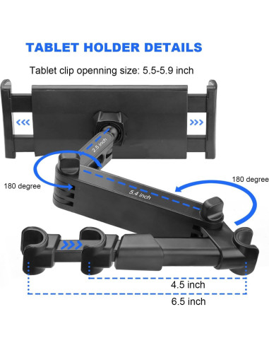 Soporte de Tablet para Reposacabezas SRMATE 360 Ajustable