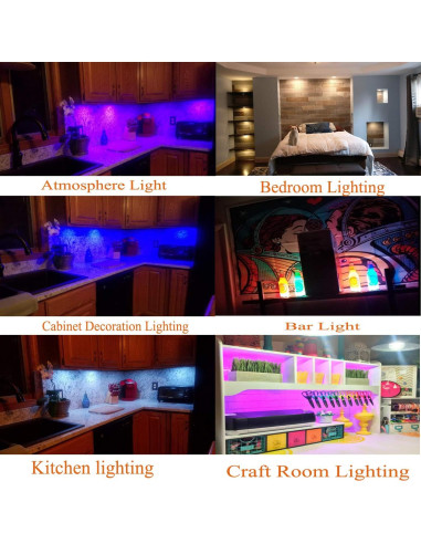 AIBOO Kit de 6 Luces LED RGB para Gabinete Interior