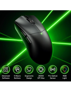 Ratón Gaming Inalámbrico Burstiger 55g 26000 DPI Ergonómico 2