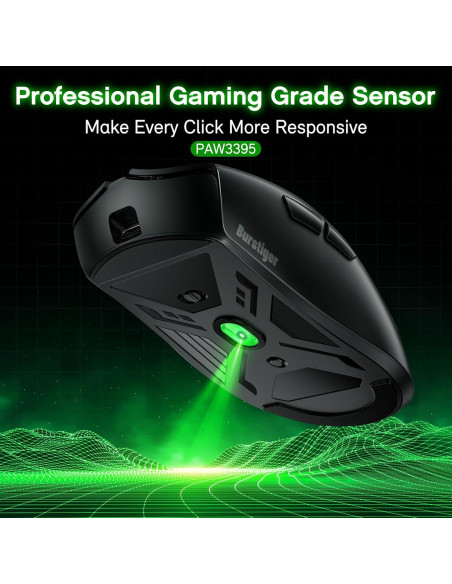 Ratón Gaming Inalámbrico Burstiger 55g 26000 DPI Ergonómico