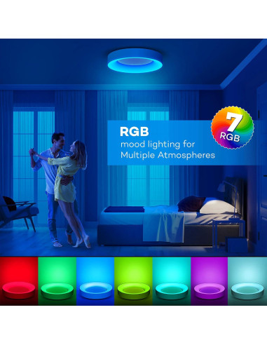Luz de Techo RGB Annaror 11" Regulable 2400LM Blanco