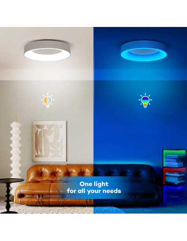 Luz de Techo RGB Annaror 11" Regulable 2400LM Blanco