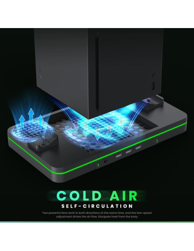 CODOGOY Soporte Vertical Carga Xbox Series X/S con Ventilador
