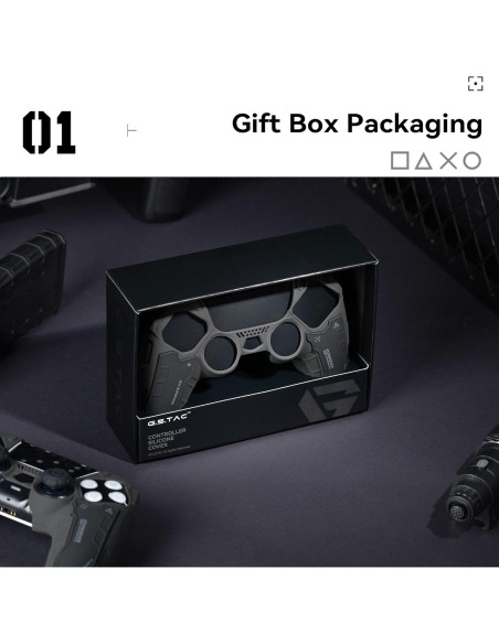 Funda Táctica GeekShare para Controlador PS5 - Silicona Negra