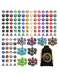 Conjunto de Dados CiaraQ DND - 26 Sets de Dados Poliedricos