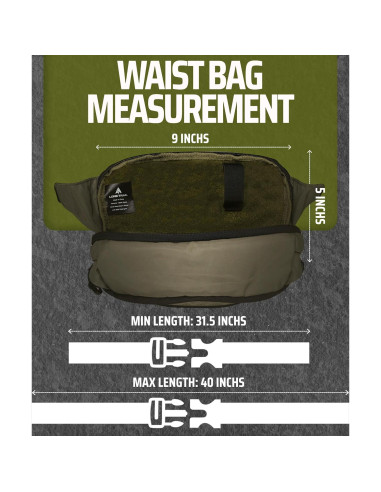 Mochila de Cintura Lone Trail para Hombres - Resistente y Discreta