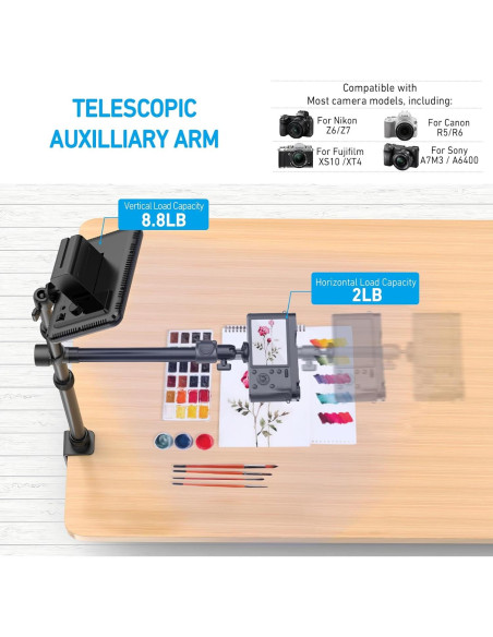 Soporte de cámara AILIGHT TS61 con brazo ajustable 33 cm-83 cm