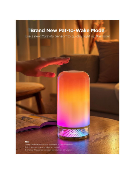Lámpara de Mesa Inteligente Govee RGBIC 2 LED 64 Modos