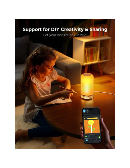 Lámpara de Mesa Inteligente Govee RGBIC 2 LED 64 Modos