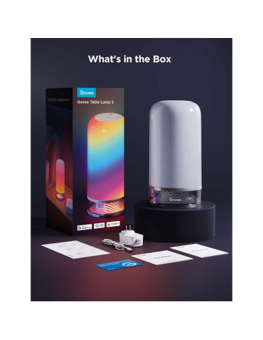Lámpara de Mesa Inteligente Govee RGBIC 2 LED 64 Modos