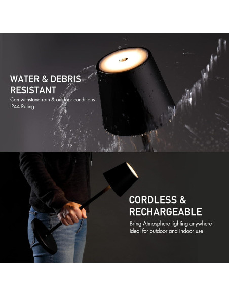 Lámpara de Pie LED O'Bright OB-FL21B Recargable Negra