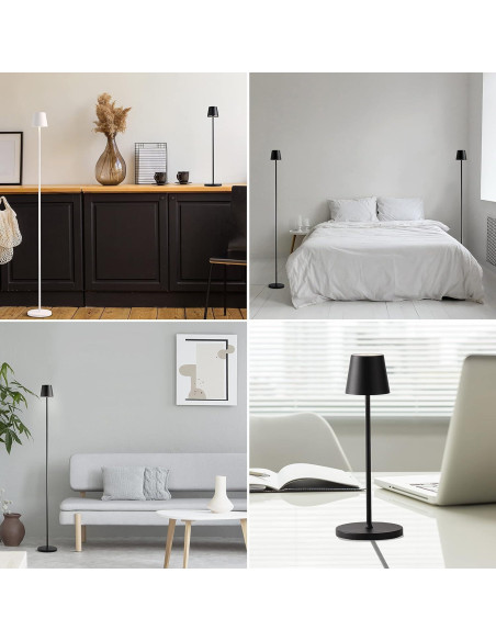 Lámpara de Pie LED O'Bright OB-FL21B Recargable Negra