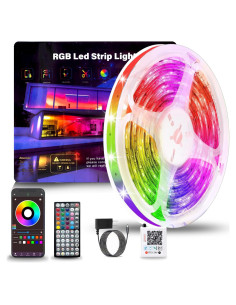 Luces LED RGB NBBUFF 15.24m con control remoto y app