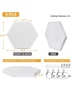 Paneles Acústicos de Techo TroyStudio - 4 Pcs 36.1x31.5 cm 2