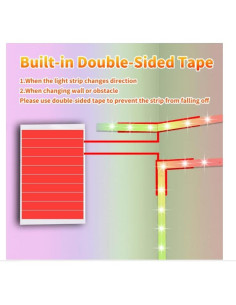 Luces LED RGB NBBUFF 15.24m con control remoto y app 2