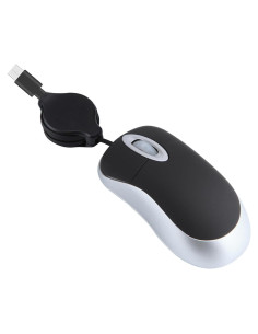 Ratón Mini USB C Retráctil Gong Fang Hua 1600 DPI Negro