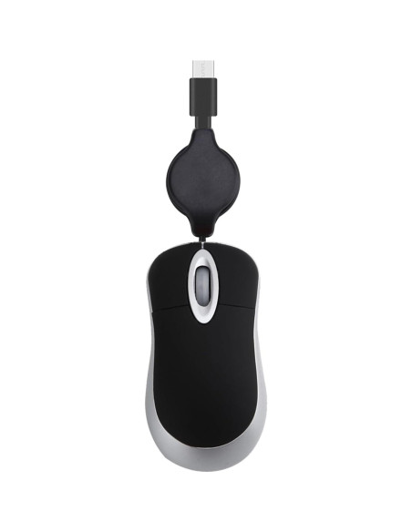 Ratón Mini USB C Retráctil Gong Fang Hua 1600 DPI Negro