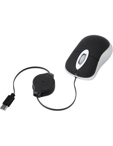 Ratón Mini USB C Retráctil Gong Fang Hua 1600 DPI Negro