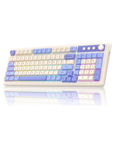 Teclado AULA S99 Inalámbrico RGB 96% con Numpad Púrpura