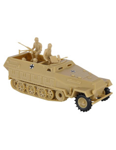 BMC Hanomag Halftrack WW2 + 4 Soldados Plástico Tan